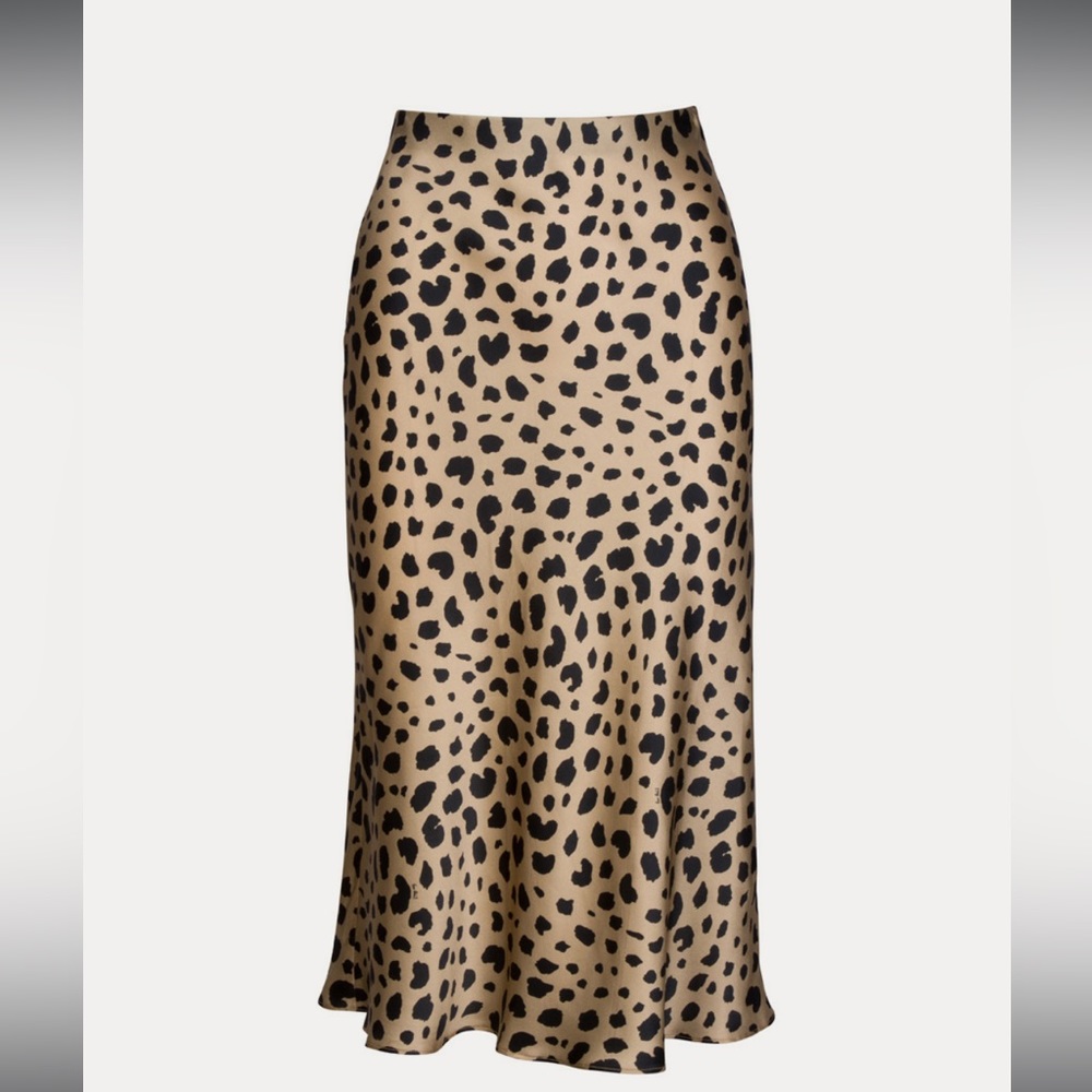 Realisation Par Naomi Leopard print midi Skirt sz S
